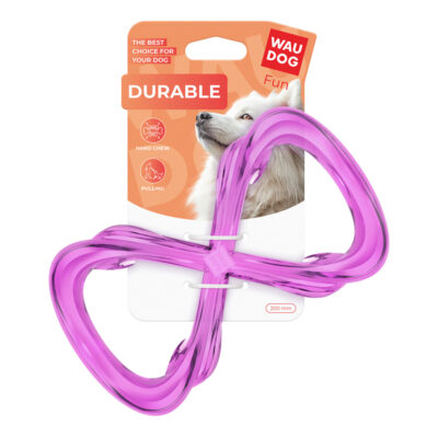 Іграшка для собак WAUDOG Fun Durable Вісімка, термопластична гума, 20 см, фіолетовий 2