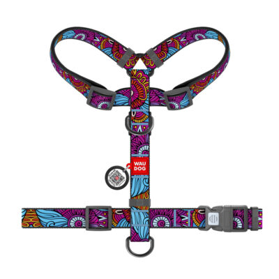 Шлея анатомічна H-подібна WAUDOG Nylon з QR-паспортом для собак S, Ш 15 мм, A 28-42, B 33-50 2