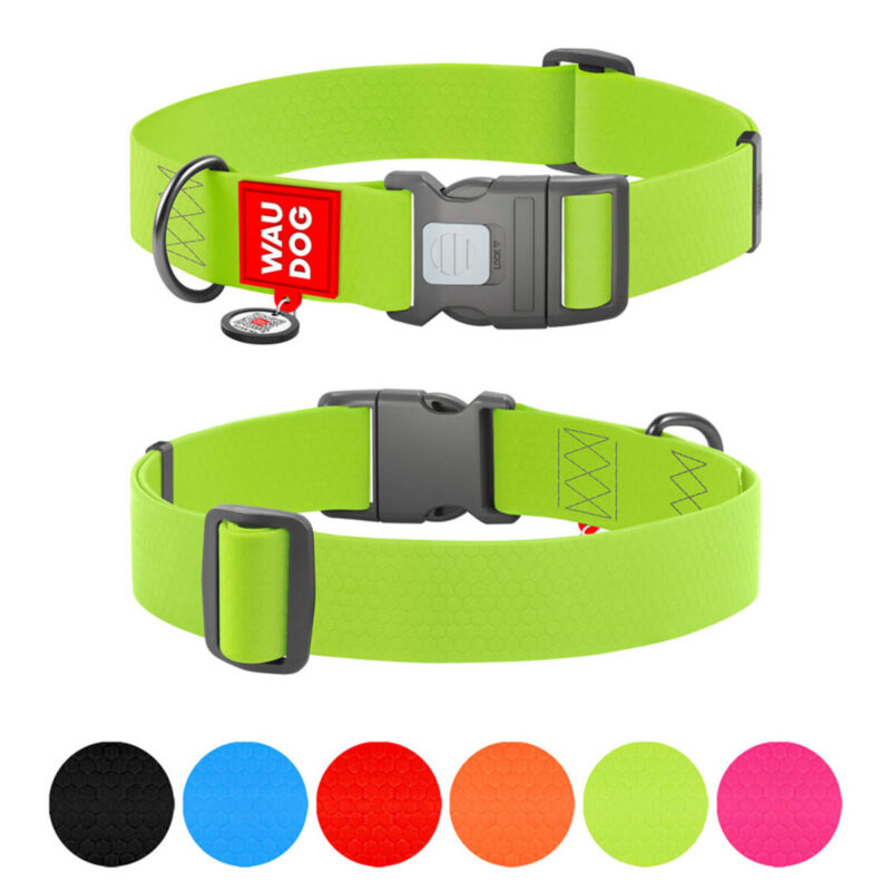 Нашийник WAUDOG Waterproof водостійкий для собак XXL, ширина 40 мм, довжина 46-70 см, салатовий