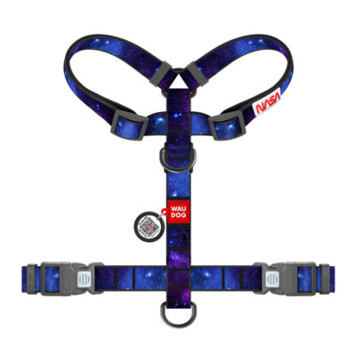 Шлея анатомічна WAUDOG Nylon, H-подібна, для собак, малюнок "NASA21", L, Ш 25 мм, A 51-85 см, B 61-85 см 2