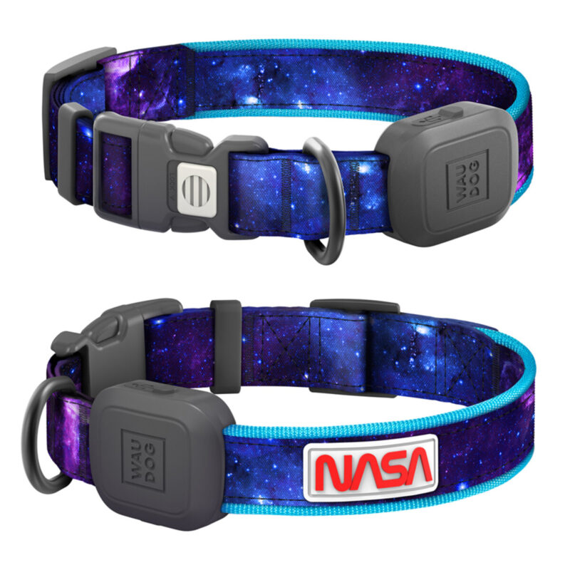 Нашийник WAUDOG LED NASA21 з підсвічуванням 31-45 см, Ш 25 мм, нейлон, USB Type-C