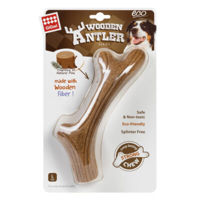 Іграшка для собак GiGwi Wooden Antler жувальний ріг, L, дерево, полімер 2