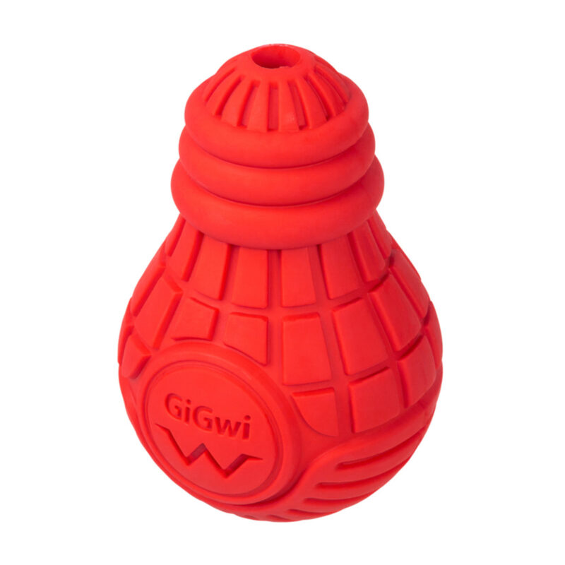 Іграшка для собак GiGwi Bulb Rubber, гумова, M, 11 см x 7 см, червона