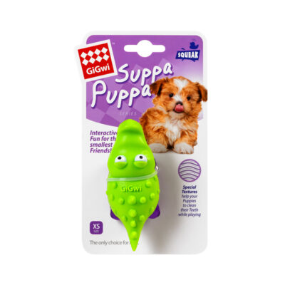 Іграшка для собак Крокодильчик з пищалкою GiGwi Suppa Puppa, гума, 9 см 2