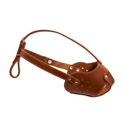 Намордник "CoLLaR" (стафф) коричневий шкіряний, обхват морди 31 см, довжина 9 см