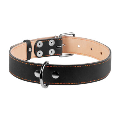 Нашийник CoLLaR плоский, шкіряний, подвійний для собак, 35 мм ширина, 48-63 см довжина 2