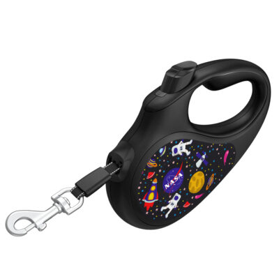 Повідець-рулетка WAUDOG R-leash NASA, для собак до 15 кг, 5 м, світловідбиваюча, чорний 4