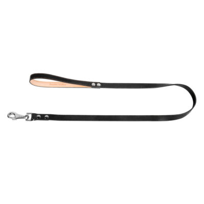 Повідець CoLLaR одинарний шкіряний, 20мм × 122см, чорний 2