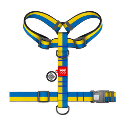 Шлея анатомічна H-подібна WAUDOG Nylon "Colors of freedom", розмір XL, Ш 35 мм, А 56-95 см, В 68-110 см 2