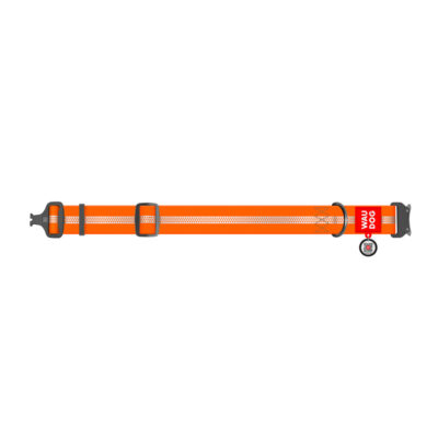 Нашийник для собак WAUDOG Waterproof, світловідбиваючий, XXL, 46–70 см, Ш 40 мм, помаранчевий 2