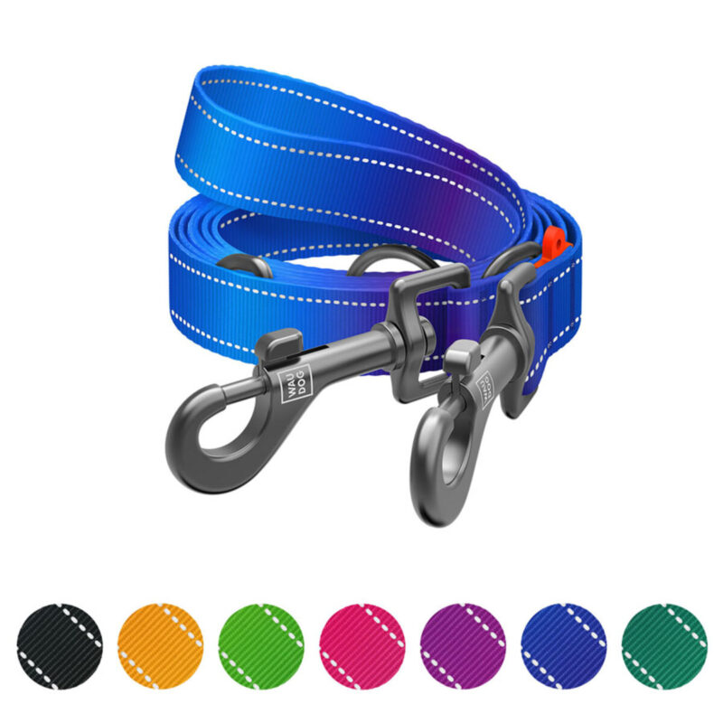 Повідець-перестібка WAUDOG Nylon Mono, світловідбивний, для собак, М, нейлон, 20 мм × 300 см