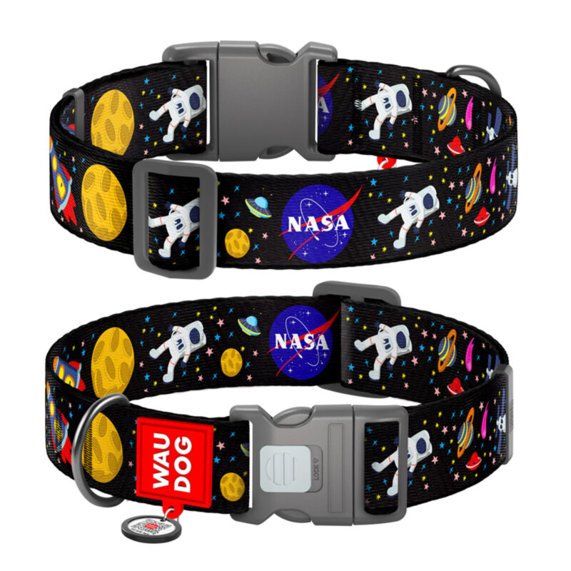 Нашийник WAUDOG Nylon "NASA" для собак XXL 46-70 см, нейлон, ширина 35 мм