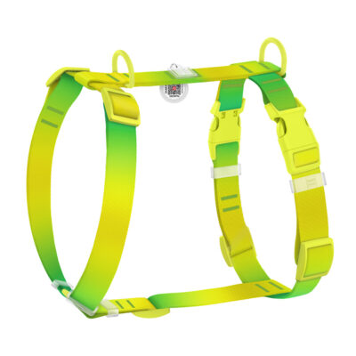 Шлея анатомічна H-подібна WAUDOG Nylon Recycled, градієнт, для собак, S (Ш 15 мм, A 30-45 см, B 35-45 см)