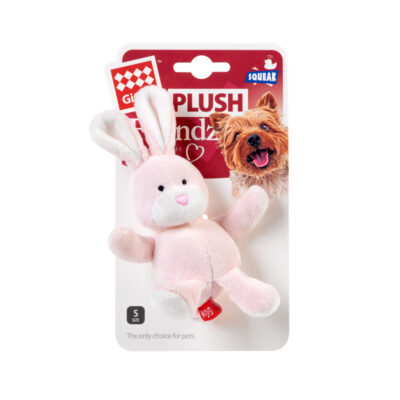 Іграшка для собак Заєць з пищалкою GiGwi Plush Friendz, плюш, 11 см 2