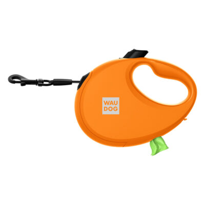 Повідець-рулетка WAUDOG R-leash світловідбивна стрічка, S, до 12 кг, 3 м, пластик 4