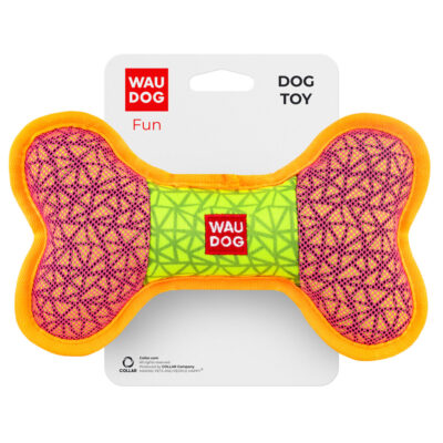 Іграшка для собак WAUDOG Fun "Кістка", з пищалкою, рожевий, Ш 20 см, Д 12 см