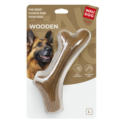 Іграшка для собак WAUDOG Fun Wooden Ріг, жувальна, для собак, із дерева, 24 см 2