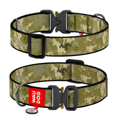 Нашийник WAUDOG Nylon "Мілітарі" нейлоновий, XXL, Ш 35 мм, Дов 46-70 см