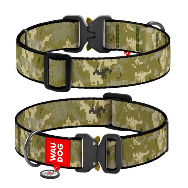 Нашийник WAUDOG Nylon "Мілітарі" нейлоновий, XXL, Ш 35 мм, Дов 46-70 см