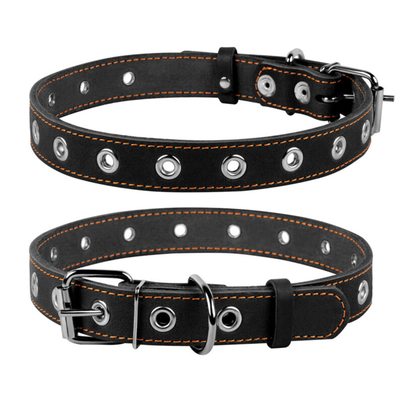 Нашийник CoLLaR безрозмірний, шкіряний, 25мм ширина, 60см довжина, чорний