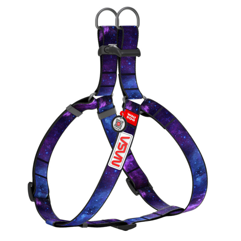 Шлея для собак WAUDOG Nylon з QR-паспортом NASA21, М, Ш 20, А=В 50-75 см