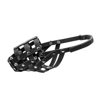 Намордник м'який CoLLaR №2 для собак (доберман, вівчарка, далматин) зі шкіри, чорний, 11 см 3