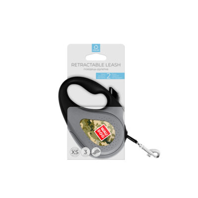 Повідець-рулетка WAUDOG R-leash "Мілітарі" XS до 12 кг, 3 м, пластиковий 2