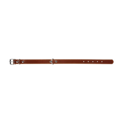 Нашийник CoLLaR шкіряний, подвійний, 20мм, 32-40см, коричневий 3