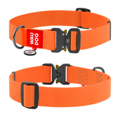 Нашийник для собак WAUDOG Waterproof, помаранчевий, 40 мм, 46-70 см, Collartex 2