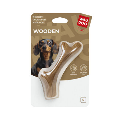 Іграшка жувальна WAUDOG Fun Wooden Ріг для собак, S, 14 см, дерево 2