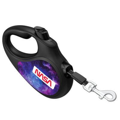 Повідець-рулетка для собак WAUDOG R-leash NASA21, M, до 25 кг, 5 м, світловідбиваюча стрічка, чорний 5