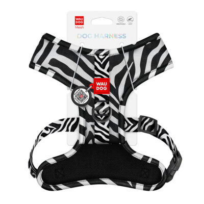 Шлея для собак WAUDOG Mesh, дихаюча, з QR адресником, для собак, М, Обхват шиї 35 см, грудей 42-60 см 3