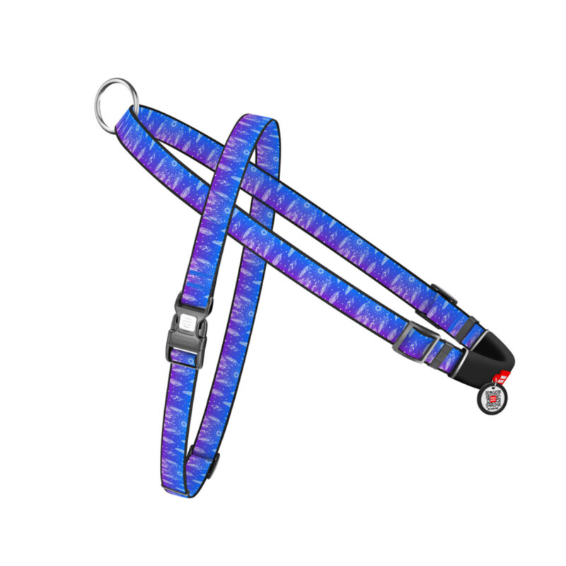 Шлея для собак WAUDOG Nylon швидкознімна "Ловець снів", 25 мм, 60-80 см (обхват шиї), 70-100 см (обхват грудей)