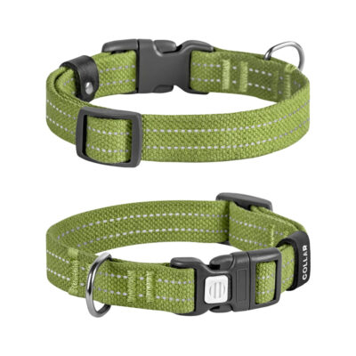 Нашийник для собак CoLLaR брезент, зелений, S, Ш 20 мм, Дов 28-40 см
