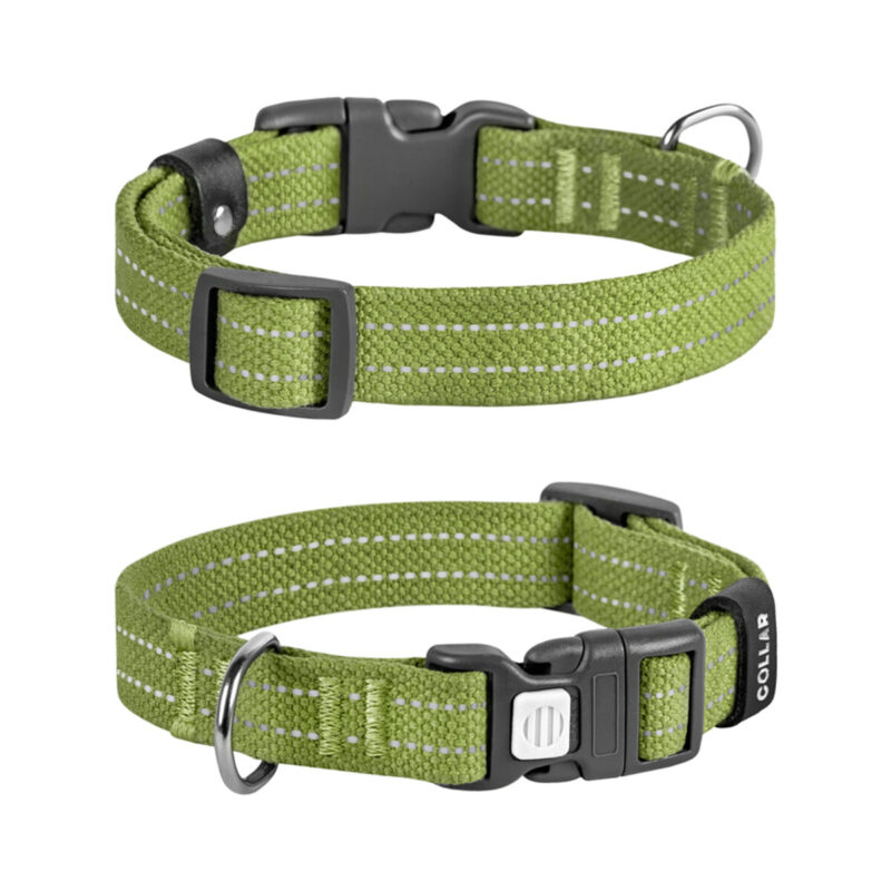 Нашийник для собак CoLLaR брезент, зелений, S, Ш 20 мм, Дов 28-40 см