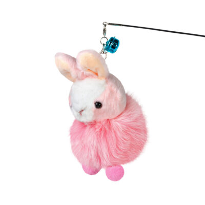 Іграшка для котів WAUCAT Fun Teaser вудочка з зайчиком, інтерактивна, пластик, 180 см