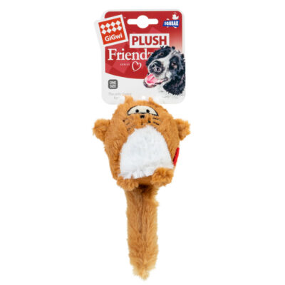 Іграшка для собак Лисиця GiGwi Plush Friendz з пищалкою, плюш, 18 см 2
