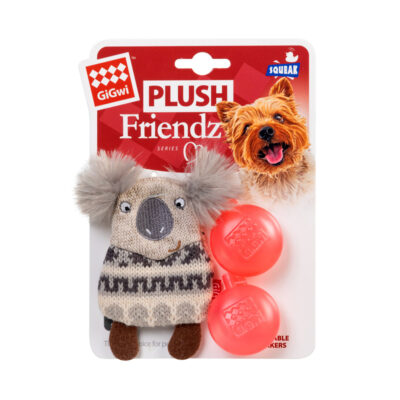 Іграшка для собак Коала з пищалкою GiGwi Plush Friendz, текстиль, 10 см 2