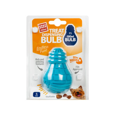 Іграшка для собак GiGwi Bulb Rubber, гумова, S, 9 см × 6 см, блакитна 3