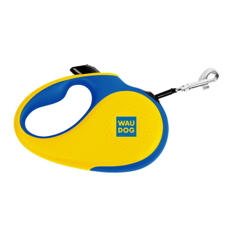 Повідець-рулетка WAUDOG R-leash, Colors of freedom, M, до 25 кг, 5 м, пластик
