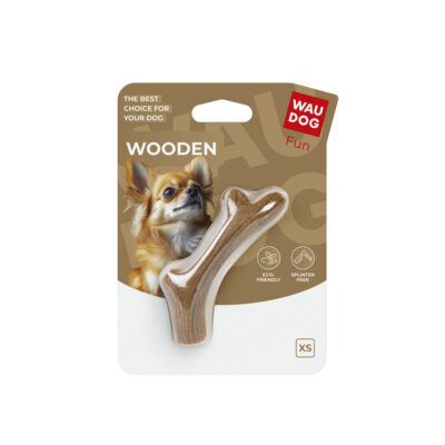 Іграшка для собак WAUDOG Fun Wooden Ріг, XS, 10 см, дерево 2