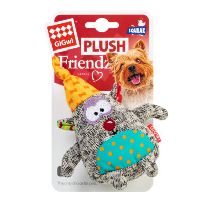 Іграшка для собак Ведмідь з пищалкою GiGwi Plush Friendz, текстиль, 10 см 2