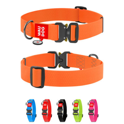 Нашийник для собак WAUDOG Waterproof, помаранчевий, 40 мм, 46-70 см, Collartex