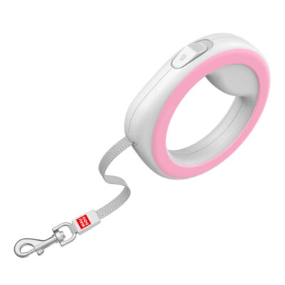 Повідець-рулетка WAUDOG R-leash, кругла, до 40 кг, 2,9 м, пластиковий, рожевий 4