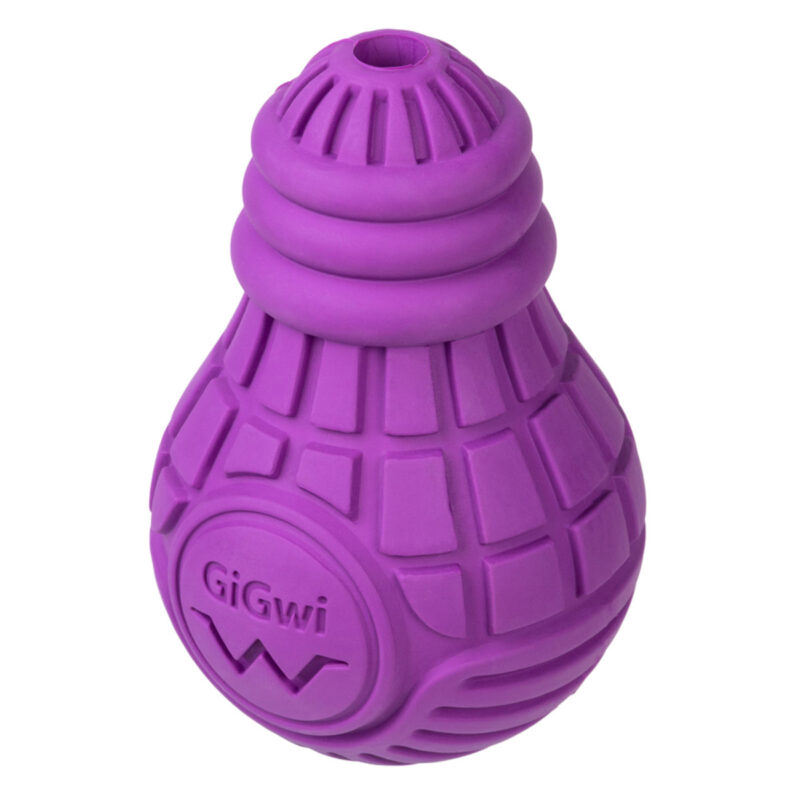 Іграшка для собак GiGwi Bulb Rubber, гума, L 13×9 см, фіолетова