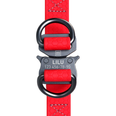 Шлея для собак WAUDOG Waterproof червона, водостійка, з QR-паспортом, XS, Ш 15 мм, Д 30-39 см 3