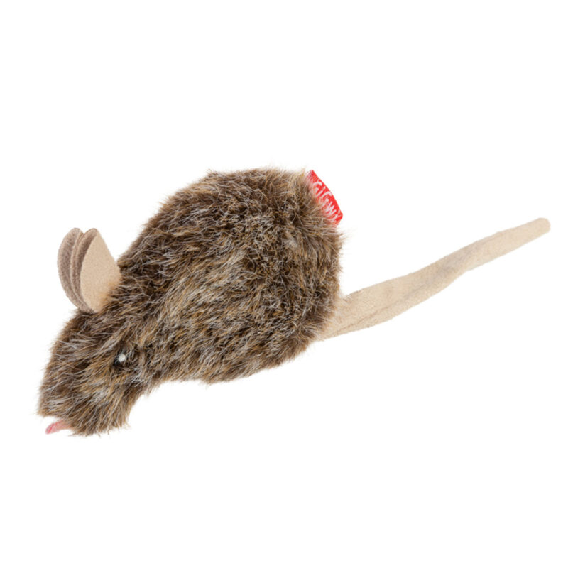 Іграшка для котів GiGwi Refillable Catnip, мишка, штучне хутро, 10 см