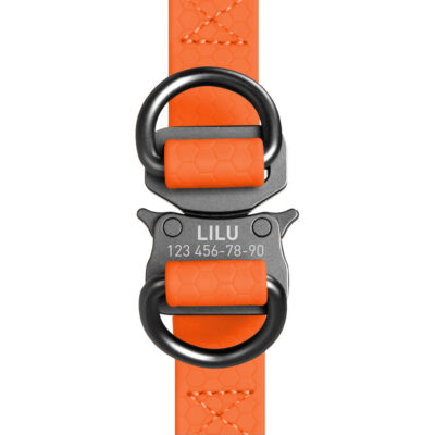 Шлея для собак WAUDOG Waterproof, водостійка, з QR-паспортом, XS, Ш 15 мм, Д 30-39 см, помаранчевий 3