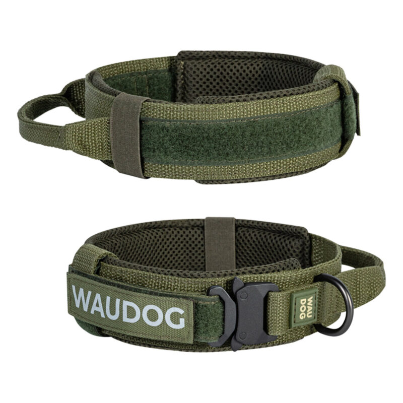 Нашийник тактичний WAUDOG PRO з ручкою, М, Ш 50 мм, Дл 38-47, хакі