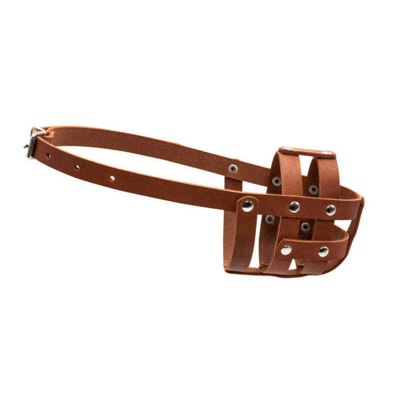 Намордник м'який "CoLLaR" №0 для спанієлів, коричневий, шкіра, довжина морди 6 см, обхват 25 см